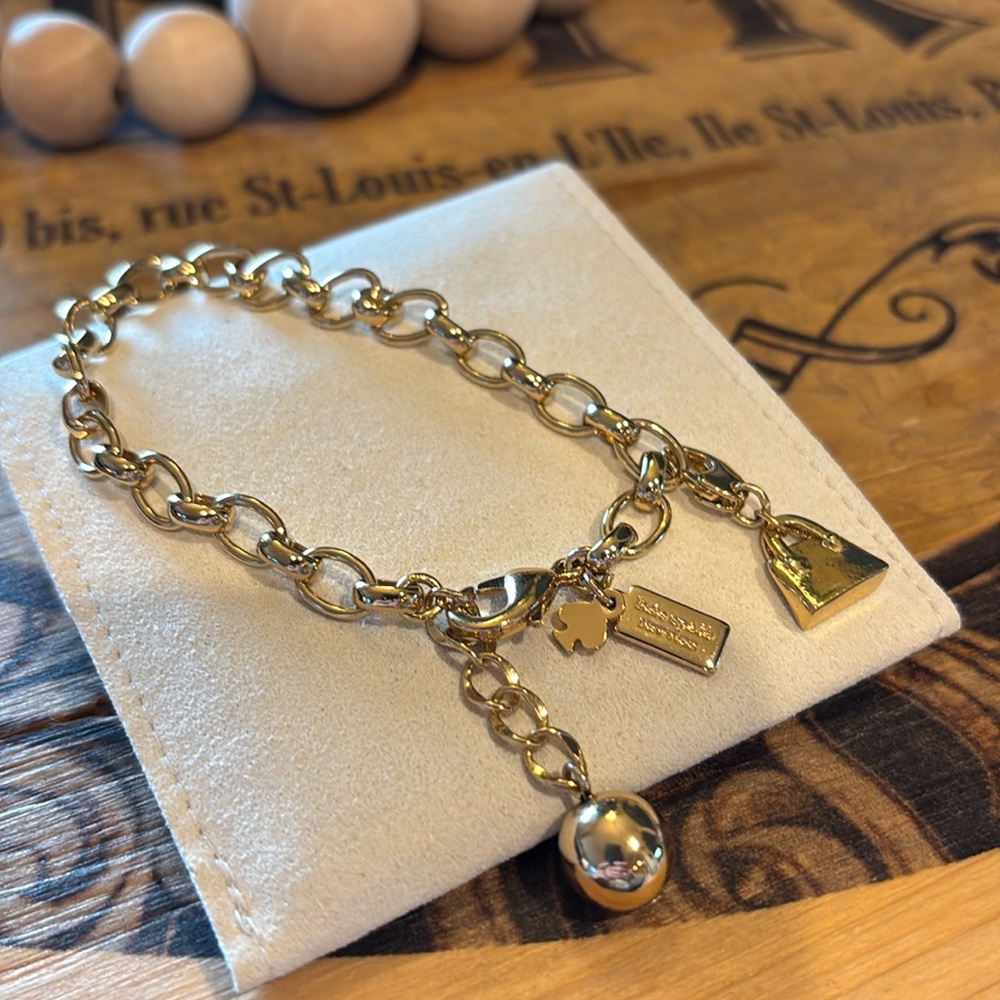 Kate Spade Gold Purse Charm Bracelet